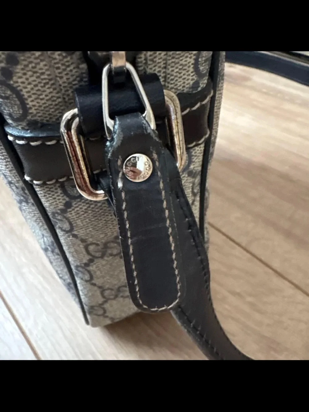 Gucci Navy Monogram Crossbody Bag